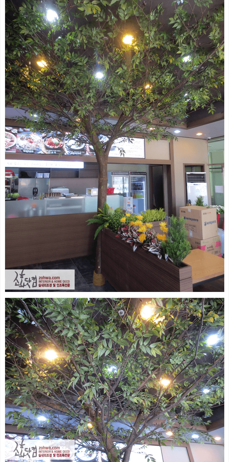 파주 동패동 평안도찹쌀순대 — 올리브나무와 화단 세트